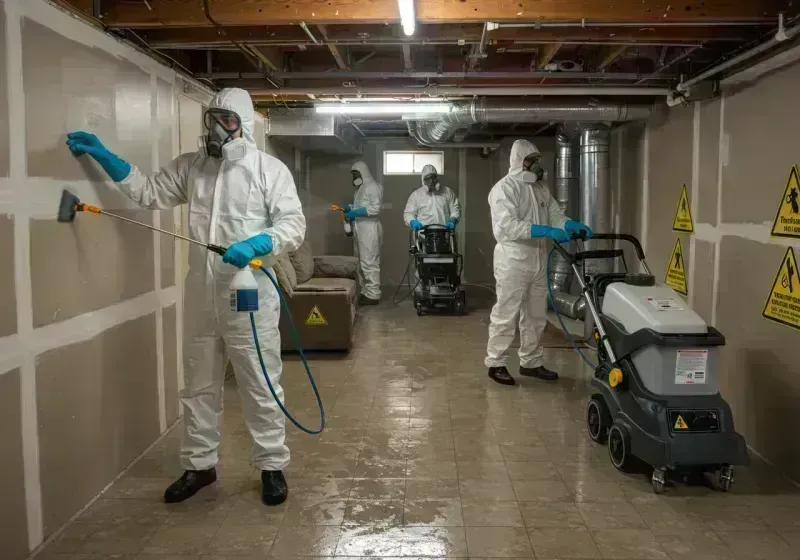 Basement Moisture Removal and Structural Drying process in Ripley County, MO